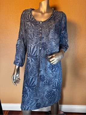 Piccadilly Canada Soft Breathable Blue Denim Coloured Shirt Dress